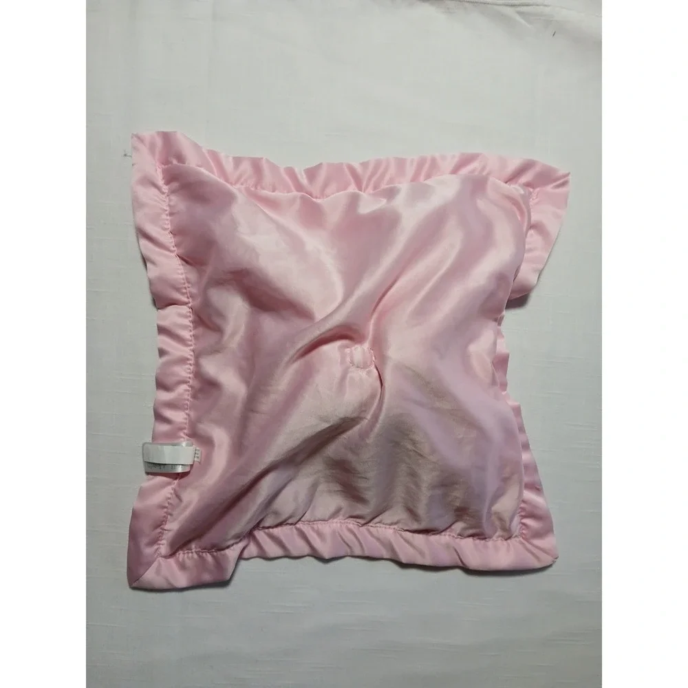 Carters White Kitty Lovey Security Blanket Plush Satin Pink